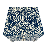 Bone Inlay Peacock Bedside Cabinet/Side Table