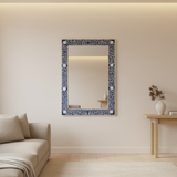 Bone Inlay Rectangular Mirror : Indigo