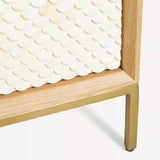 Oak & Layered Bone 6 Drawer Chest