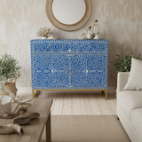 Bone Inlay Cabinet : Liana : Blue