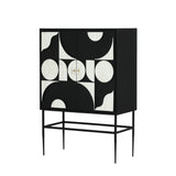 Bone Inlay Bar Cabinet : Abstract : Black & White