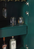 Bone Inlay Bar Cabinet : Criss Cross : Black