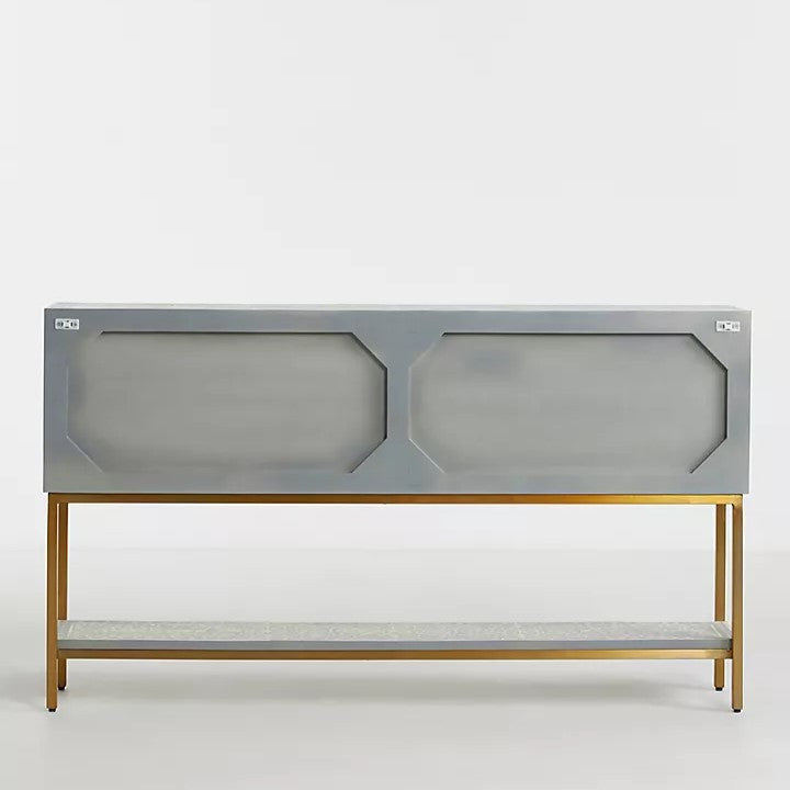 Bone Inlay 4 Drawer Sideboard : Liana : Grey
