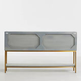 Bone Inlay 4 Drawer Sideboard : Liana : Grey