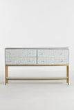 Bone Inlay 4 Drawer Sideboard : Liana : Grey