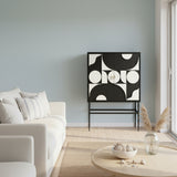 Bone Inlay Bar Cabinet : Abstract : Black & White