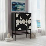 Bone Inlay Bar Cabinet : Abstract : Black & White