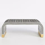 Bone Inlay Waterfall Coffee Table : Zelliges : Black