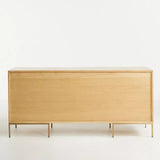 Oak & Layered Bone 6 Drawer Chest