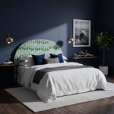 Bone Inlay Palm Tree Bedhead - Queen Size