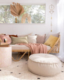 Bone Inlay Side Table : Abstract : Pink