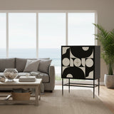 Bone Inlay Bar Cabinet : Abstract : Black & White