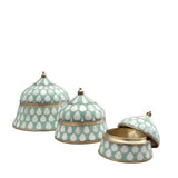 Bone & Brass Moghul Box : Varsha : Turquoise