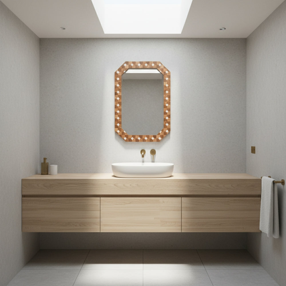 Bone & Timber Mirror : Moghul Bloom