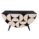 Bone Inlay Crescent Sideboard : Abstract : Black