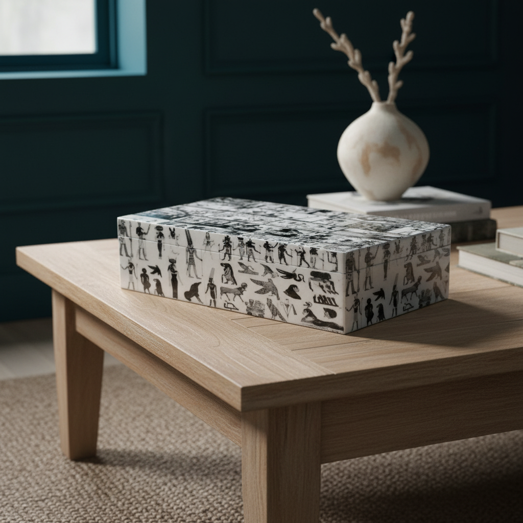 Bone Inlay Box : Egyptian