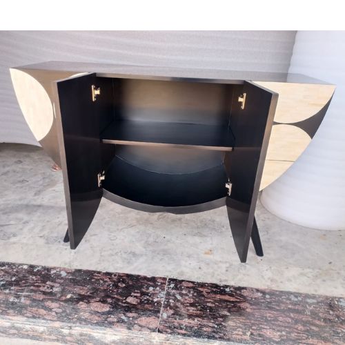 Bone Inlay Crescent Sideboard : Abstract : Black