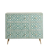 Bone Inlay 6 Drawer Chest : Zelliges : Turquoise