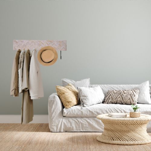 Bone Inlay Small Wall Hook :  Herringbone : White