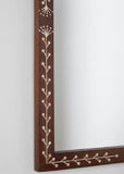 Mother of Pearl Inlay Timber Mirror : Floral
