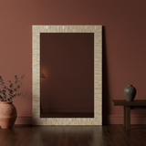 Bone Inlay Floor Mirror : Stripe : Natural