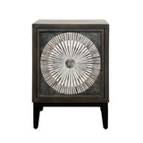 Bedside Cabinet with Bone Inlay Insert : Sundial : Charcoal