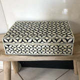 Bone Inlay Large Box : Starburst : Black