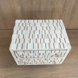 Bone Inlay 2 Drawer Bedside : Morse : Biscuit