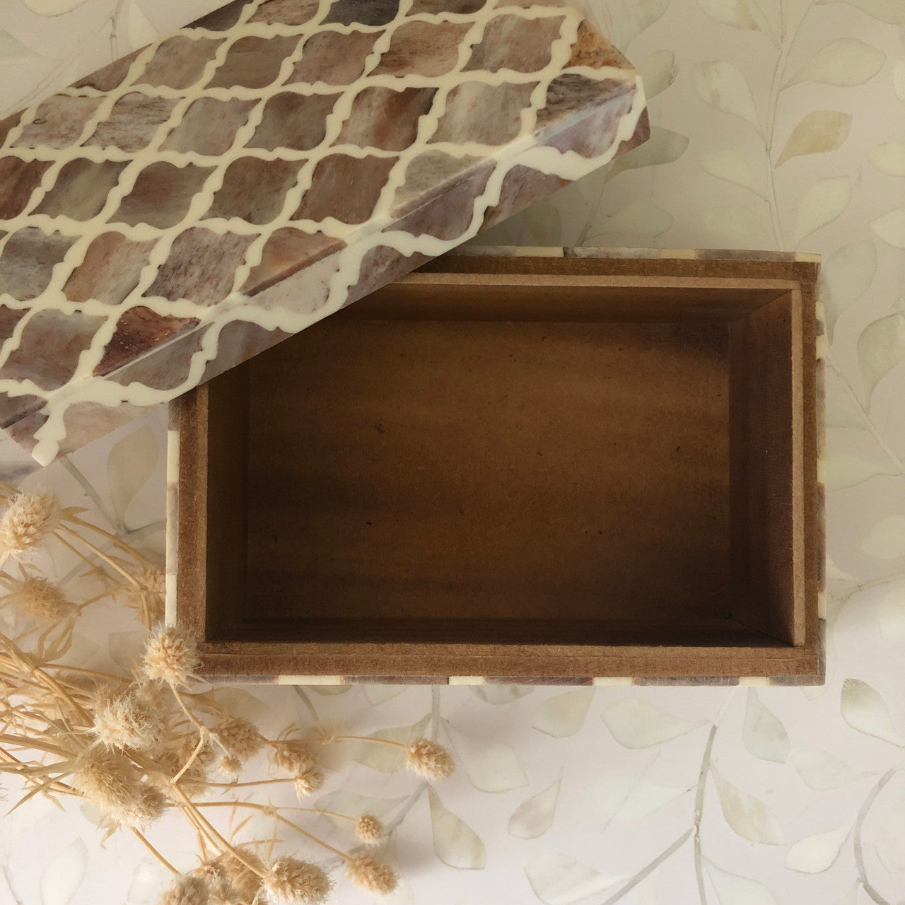 Bone Inlay Mid Size Box : Moroccan : Mocha Mousse