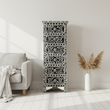 Bone Inaly Tallboy : Floral : Black