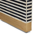 Bone Inlay Waterfall Console : Stripe : Black