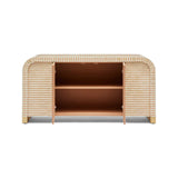 Bone Inlay 2 Door Waterfall Buffet : Stripe : Apricot