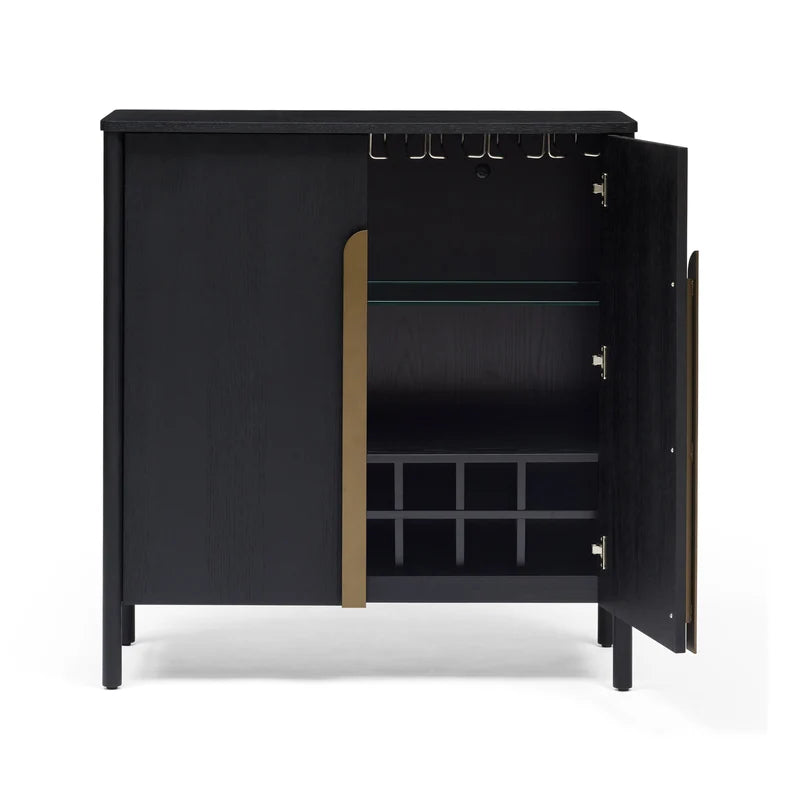 Timber Drinks Cabinet : Arco : Black