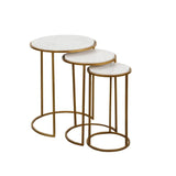 Marble Nest of Tables : White