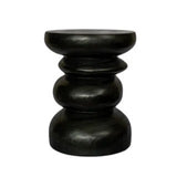 Stack Timber Sculptural Stool or Side Table : Black