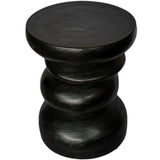 Stack Timber Sculptural Stool or Side Table : Black