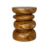 Stack Timber Sculptural Stool or Side Table : Natural