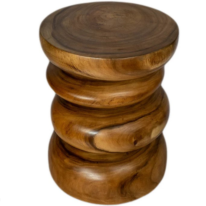 Stack Timber Sculptural Stool or Side Table : Natural