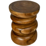 Stack Timber Sculptural Stool or Side Table : Natural