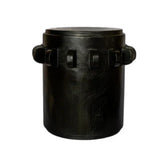 Bantu Timber Sculptural Stool or Side Table : Black