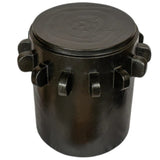 Bantu Timber Sculptural Stool or Side Table : Black
