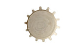 Bantu Timber Sculptural Stool or Side Table : White Wash