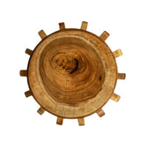 Bantu Timber Sculptural Stool or Side Table : Natural