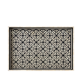 Bone Inlay Rectangular Tray : Tessellated Star : Black