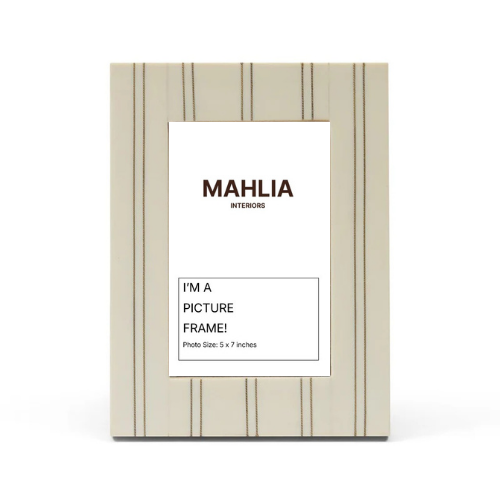 Resin & Brass Wire Picture Frame : Natural