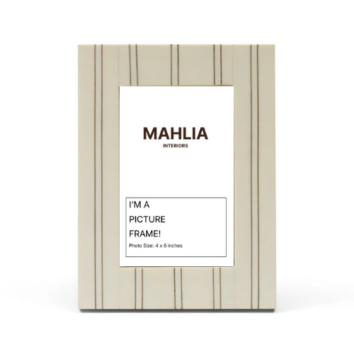 Resin & Brass Wire Picture Frame : Natural