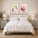 Bone Inlay Large Bedside Cabinet : Starburst : Black