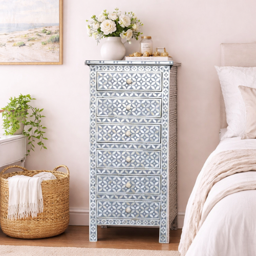 Bone Inlay Tallboy : Starburst : Grey