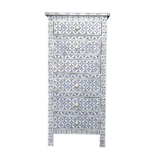 Bone Inlay Tallboy : Starburst : Grey