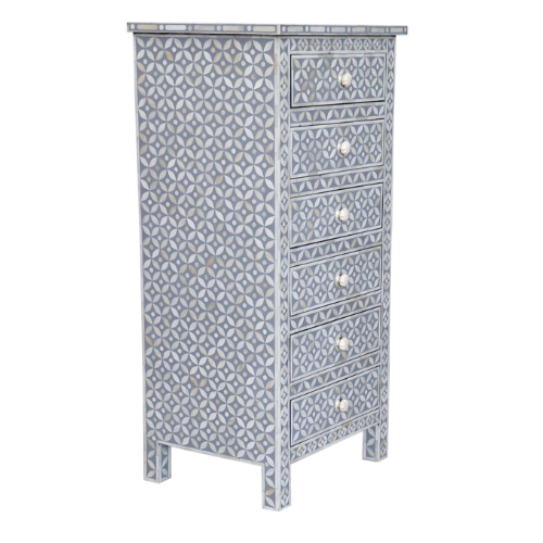 Bone Inlay Tallboy : Starburst : Grey